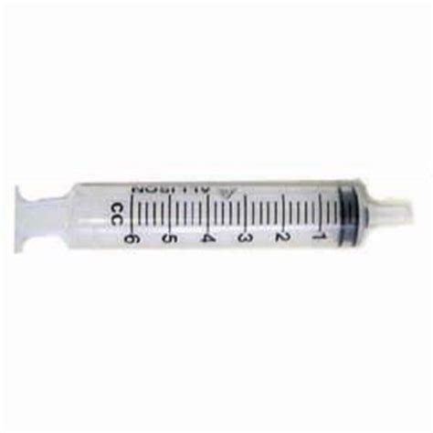 6 cc syringe.